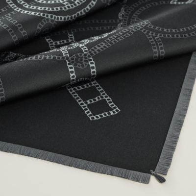 ブラック - メンズ シルクマフラー＆カシミヤストール | Hermès